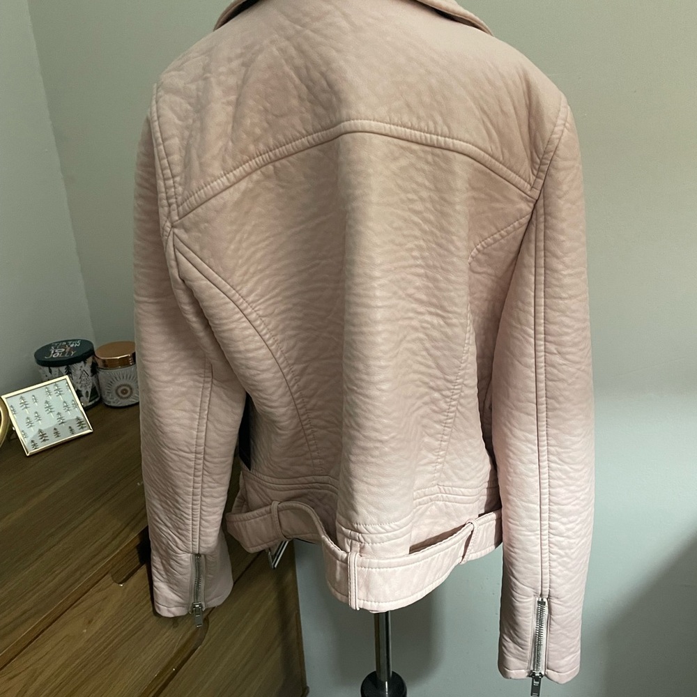 Sext soft Pink vegan leather jacket - Picture 3 of 6
